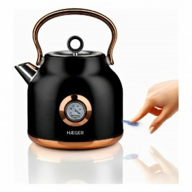 Bollitore Elettrico con Teiera Haeger EK-22B.024A Nero Acciaio inossidabile 2200 W 1,7 L