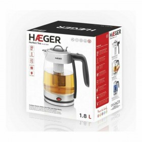 Bollitore Elettrico con Teiera Haeger EK-22F.020A Bianco Acciaio inossidabile 2200 W