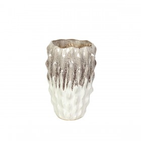 Vaso Romimex Bianco Beige Ceramica 21 x 32 x 21 cm