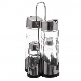 Portasale con Coperchio Secret de Gourmet Multicolore Trasparente Vetro Acciaio inossidabile