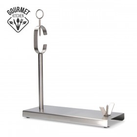 Porta Prosciutto in Acciaio Inox EDM Argentato Metallo Acciaio inossidabile Alluminio 40 x 16,5 x 42 cm