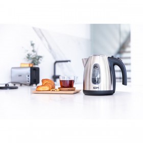 Bollitore EDM 07656 Kettle Nero Acciaio inossidabile 2200 W 1,7 L
