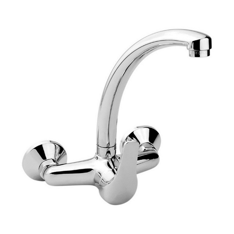 Rubinetto Monocomando EDM 01165 Argentato Acciaio inossidabile Ottone Zinco