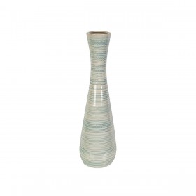 Vaso Romimex Azzurro Bianco Ceramica 20 x 69 x 20 cm