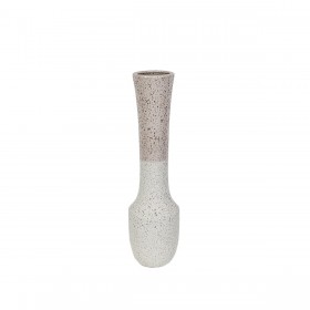 Vaso Romimex Bianco/Rosa Ceramica 15 x 59 x 15 cm
