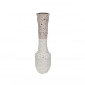 Vaso Romimex Bianco/Rosa Ceramica 19 x 68 x 19 cm