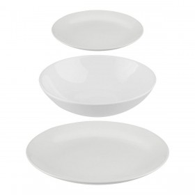 Servizio di Piatti Secret de Gourmet Bianco Ceramica 18 Pezzi