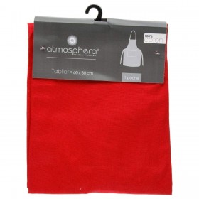 Grembiule con Tasca Atmosphera Rosso Cotone 60 x 80 cm