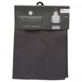 Grembiule con Tasca Atmosphera Nero Cotone (60 x 80 cm)