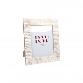 Cornice Portafoto Romimex Bianco Legno di mango Legno MDF 2 x 25 x 20 cm