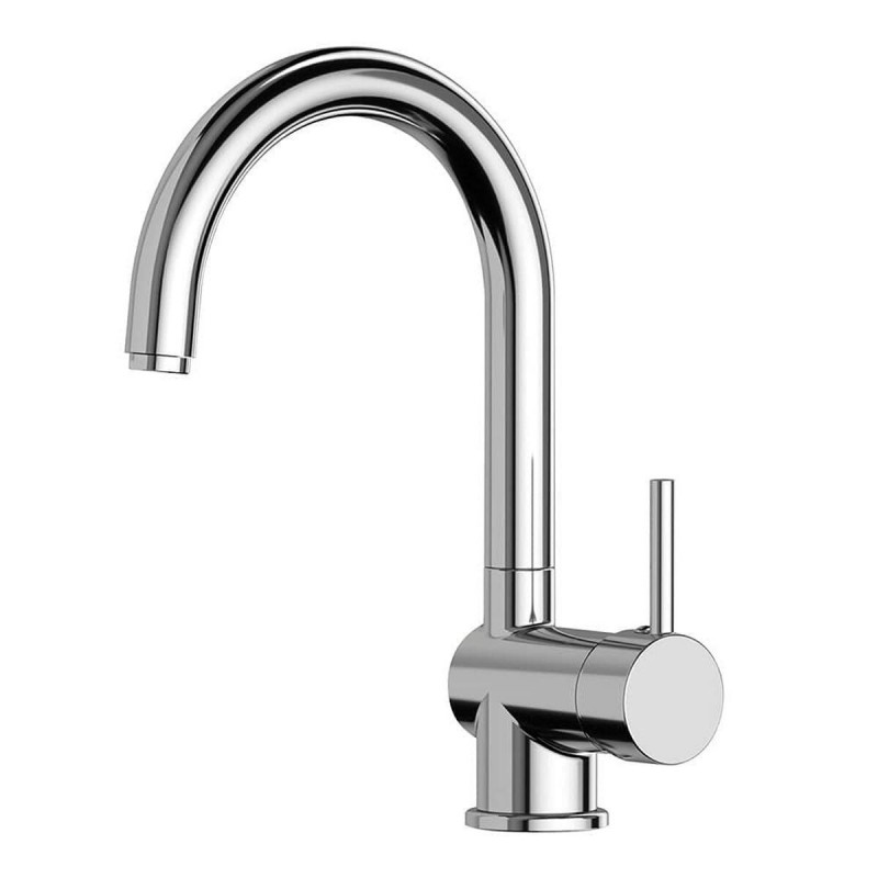 Rubinetto Monocomando EDM 01127  a7200-x Argentato Acciaio inossidabile Ottone Zinco Lavello