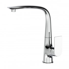 Rubinetto Monocomando EDM 01132 Cascais Argentato Acciaio inossidabile Ottone Zinco Lavello