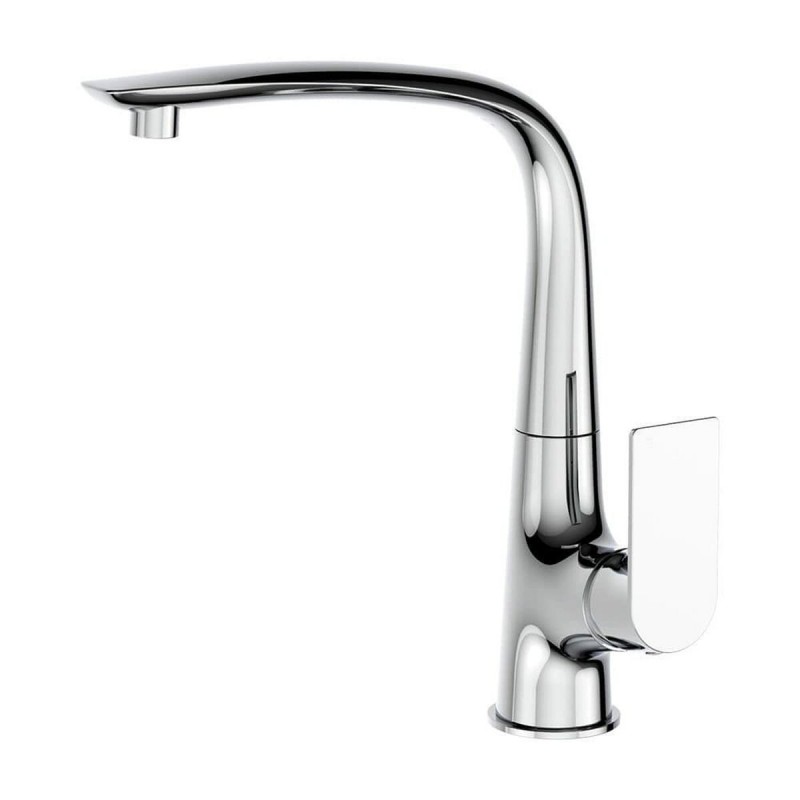 Rubinetto Monocomando EDM 01132 Cascais Argentato Acciaio inossidabile Ottone Zinco Lavello
