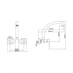Rubinetto Monocomando EDM 01195 Getaria Argentato Acciaio inossidabile Ottone Zinco Lavello