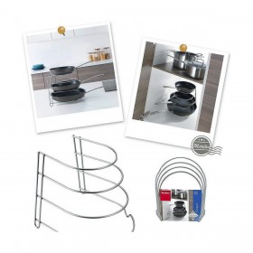 Contenitore per Sistemare le Padelle Metaltex Canyon Metallo (23 x 27 x 23 cm)