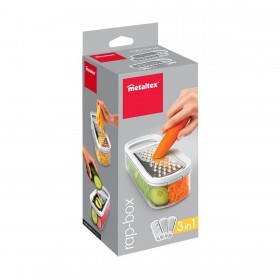 Grattugia con Contenitore Metaltex Rap-Box 3 in 1 ABS Acrilico (21 cm)