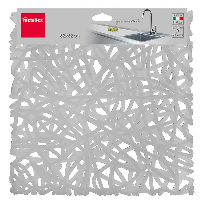 Scolapiatti da Lavandino Metaltex PVC Geometrico Multicolore 32 x 32 cm