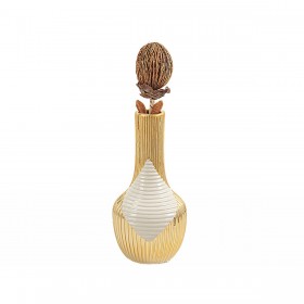 Vaso Romimex Bianco Dorato Ceramica 14 x 28 x 14 cm