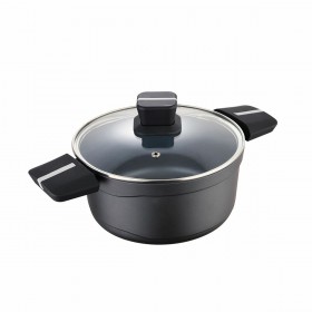 Casseruola con coperchio San Ignacio Bistro SG6425 Nero opaco Ø 20 x 10 cm 1,8 L