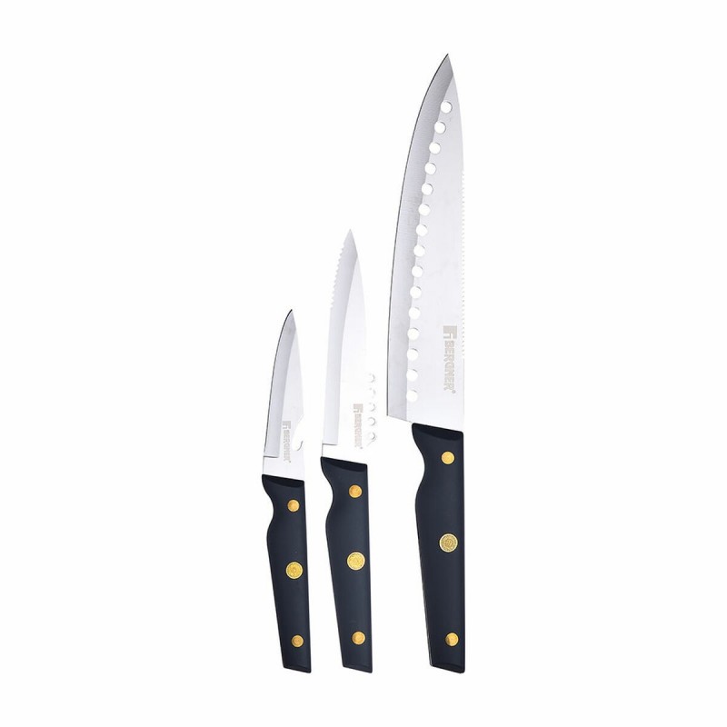 Set di Coltelli Bergner Pro Reeco BG41026DBL Acciaio inossidabile ABS 3 Pezzi