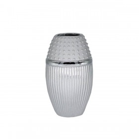 Vaso Romimex Argentato Ceramica 15 x 26 x 11 cm