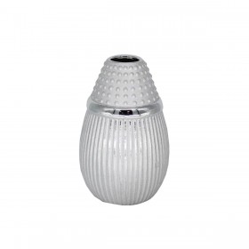 Vaso Romimex Argentato Ceramica 14 x 21 x 14 cm