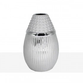 Vaso Romimex Argentato Ceramica 18 x 28 x 18 cm