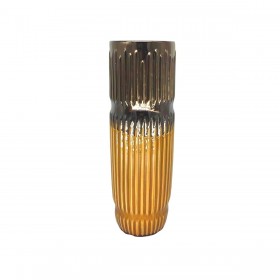Vaso Romimex Senape Ceramica 13 x 42 x 13 cm