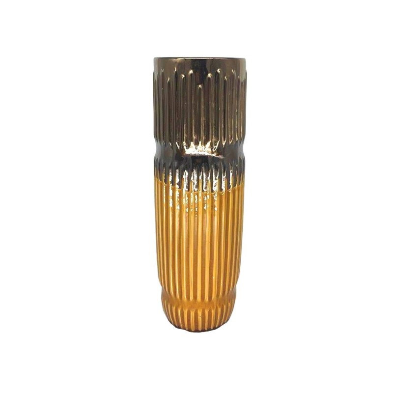 Vaso Romimex Senape Ceramica 13 x 42 x 13 cm