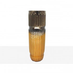 Vaso Romimex Senape Ceramica 13 x 42 x 13 cm