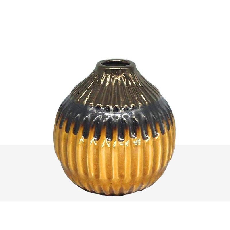 Vaso Romimex Senape Ceramica 16 x 16 x 16 cm