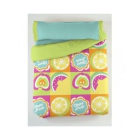 Set di copripiumino Hosteline FRUITS FLOR Multicolore Singolo 3 Pezzi