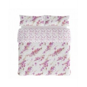 Set di copripiumino Hosteline SPRING Malva Ala francese 2 Pezzi