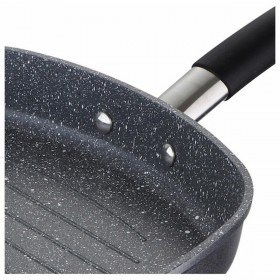 Griglia Masterpro BGMP-3287-BK Alluminio Alluminio Forgiato Ø 28 cm 28 x 28 x 4,5 cm (4 Pezzi)