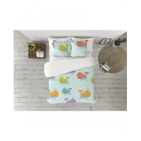 Set di copripiumino Pierre Cardin Ballenas Bianco Singolo 3 Pezzi
