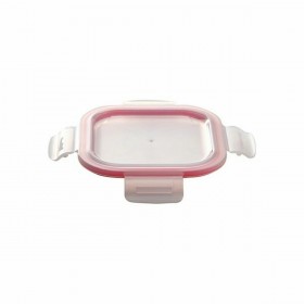 Set di scatole porta pranzo Bergner Walking Anywhere Vetro Borosilicato cuadradas Quadrato 320 ml 520 ml 800 Pagine Rosso