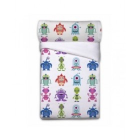 Set di copripiumino Pierre Cardin ALIENS Bianco Singolo 3 Pezzi