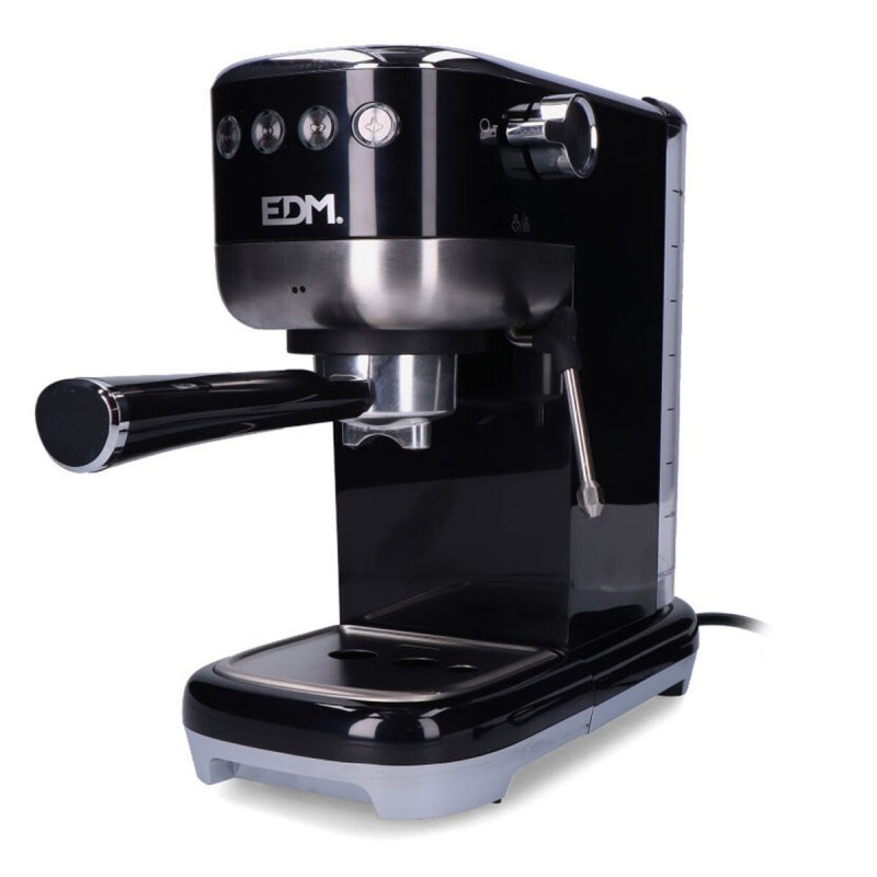 Caffettiera Express a Leva EDM 07707 Nero 2 Tazze 1,3 L