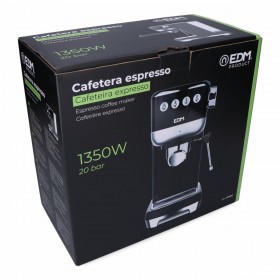 Caffettiera Express a Leva EDM 07707 Nero 2 Tazze 1,3 L