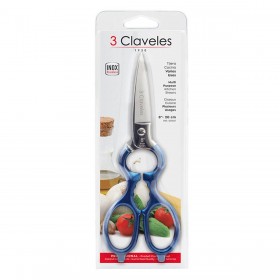 Forbici da Cucina 3 Claveles 8" Acciaio inossidabile Azzurro Multiuso