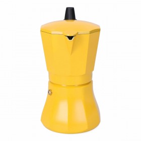 Caffettiera Italiana Oroley Petra Senape Alluminio 6 Tazze