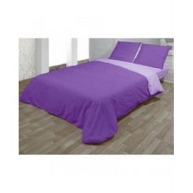 Set di copripiumino Hosteline VEGAS Malva Matrimoniale 3 Pezzi