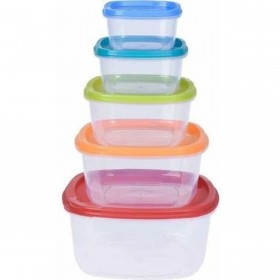 Set di Contenitori da Cucina Ermetici Impilabili Excellent Houseware 911000140 5 Unità