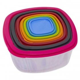 Set di Contenitori da Cucina Ermetici Impilabili Excellent Houseware 911000160 7 Unità