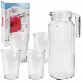 Set di brocche con bicchieri Excellent Houseware ye9000500 200 ml 1,1 L 5 Pezzi