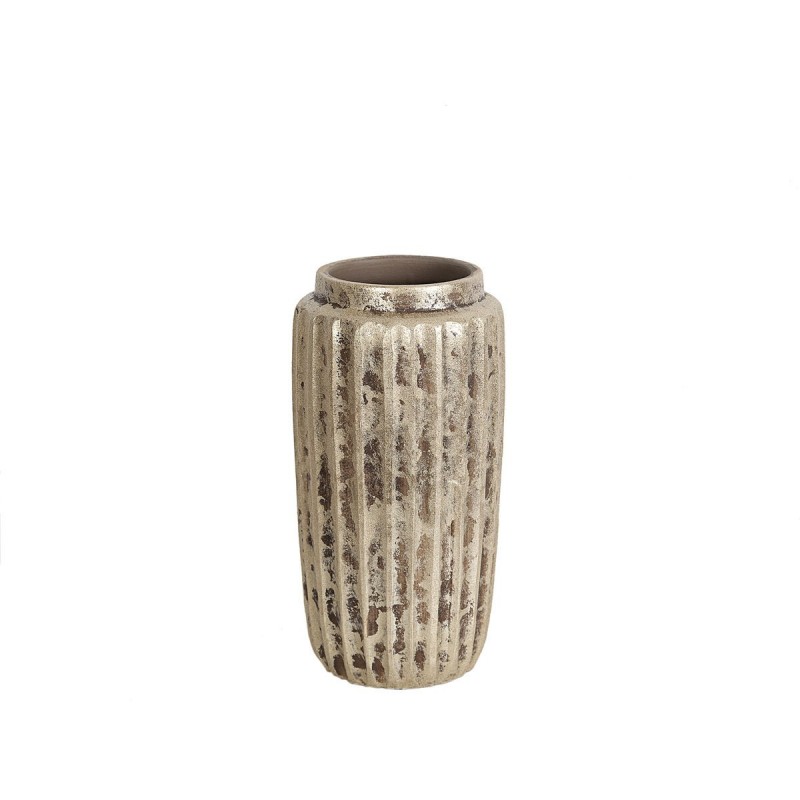 Vaso Romimex Beige Ceramica 30 x 30 x 15 cm 15 x 30 x 15 cm