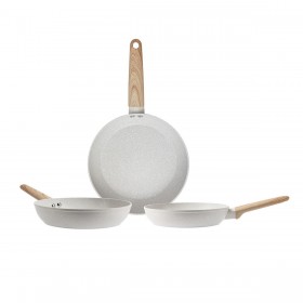 Set di padelle San Ignacio Crema Ø 18 x 4 cm Ø 22 x 5 cm Ø 26 x 5 cm 3 Pezzi