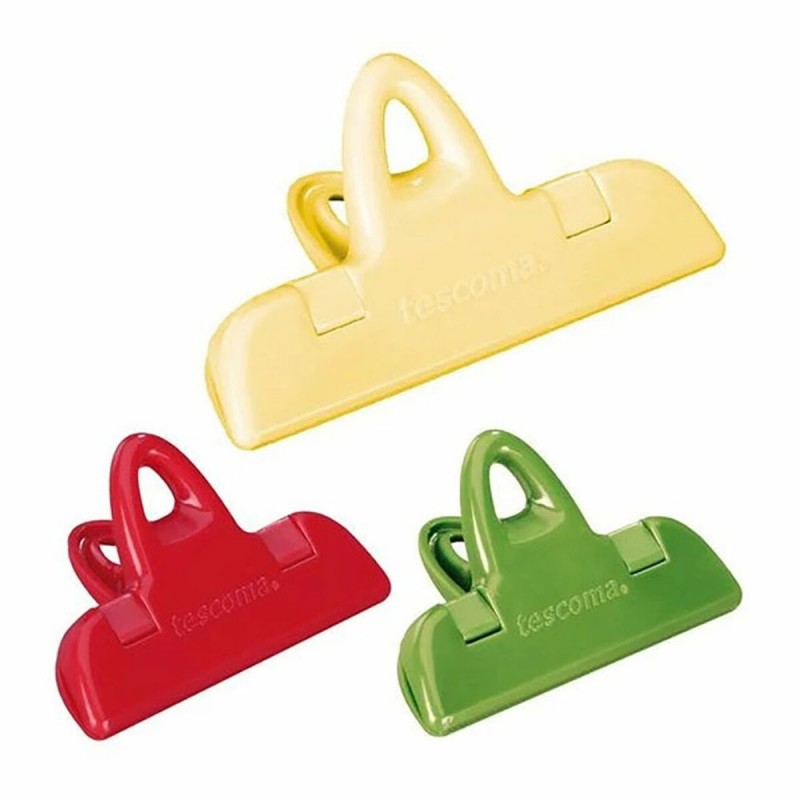 Molette per Chiudere le Buste Tescoma Presto Colori assortiti Plastica (3 Unità)