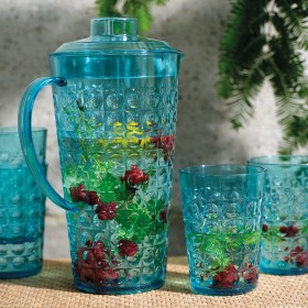 Set di brocche con bicchieri Lifetime Azzurro Plastica 5 Pezzi