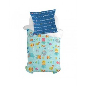 Federa HappyFriday Moshi Moshi Sea Life Multicolore 80 x 80 cm